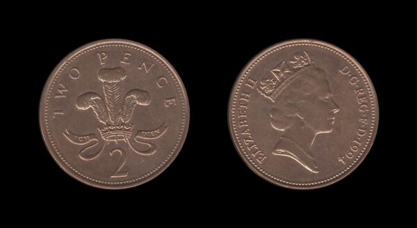 United Kingdom Velika Britanija 2 Pence 1994 – Elizabeth II