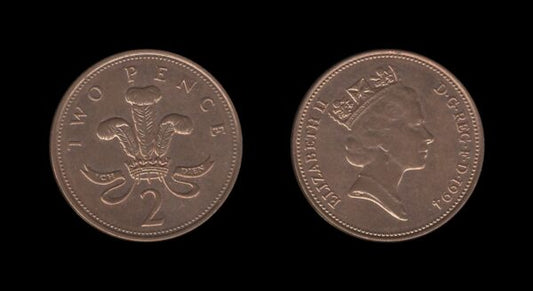 United Kingdom Velika Britanija 2 Pence 1994 – Elizabeth II