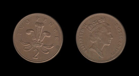 United Kingdom Velika Britanija 2 Pence 1997 – Elizabeth II