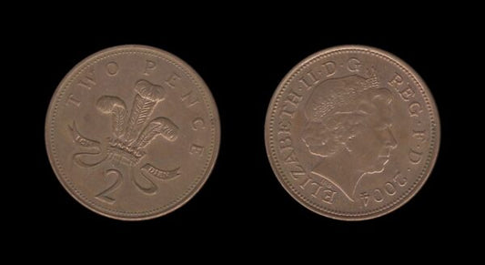 United Kingdom Velika Britanija 2 Pence 2004 – Elizabeth II