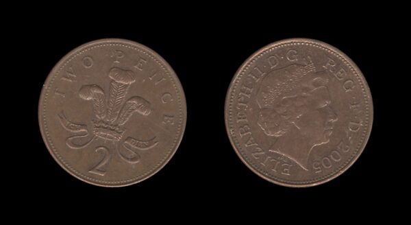 United Kingdom Velika Britanija 2 Pence 2005 – Elizabeth II