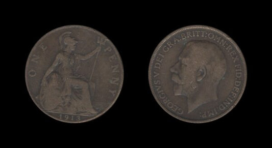 United Kingdom Velika Britanija 1 Penny 1913 – George V