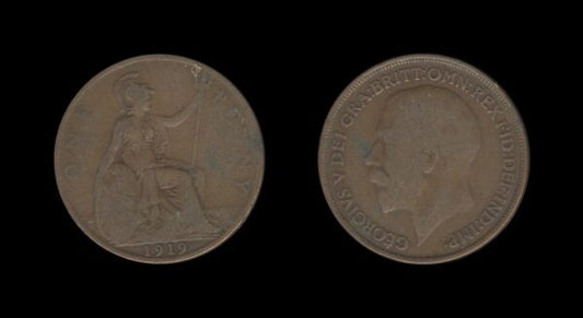 United Kingdom Velika Britanija 1 Penny 1919 – George V