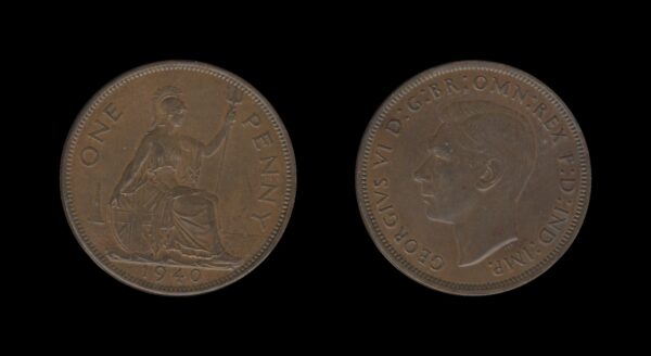 United Kingdom Velika Britanija 1 Penny 1940 – George VI