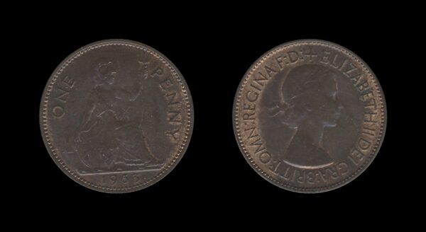 United Kingdom Velika Britanija 1 Penny 1953 – Elizabeth II