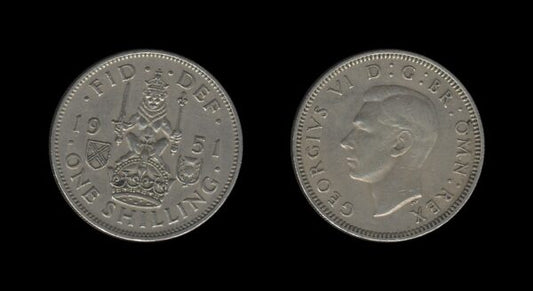 United Kingdom Velika Britanija 1 Shilling 1951 – George VI (Scottish crest)