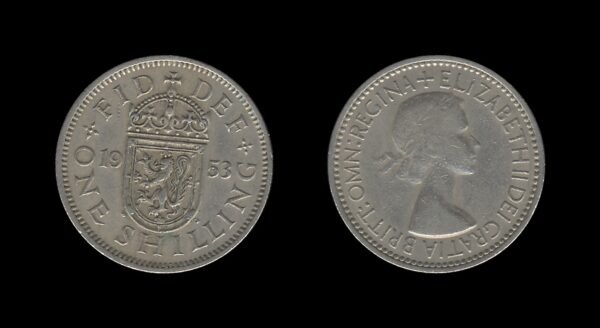 United Kingdom Velika Britanija 1 Shilling 1953 – Elizabeth II (Scottish crest)