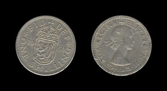 United Kingdom Velika Britanija 1 Shilling 1960 – Elizabeth II (Scottish crest)