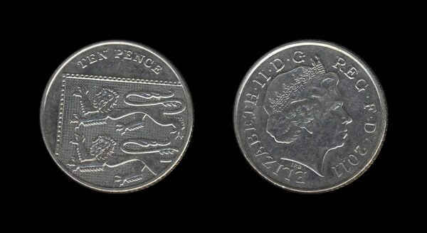 United Kingdom Velika Britanija 10 Pence 2011 – Elizabeth II