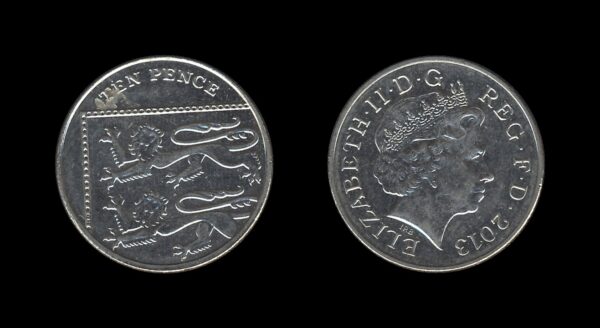 United Kingdom Velika Britanija 10 Pence 2013 – Elizabeth II