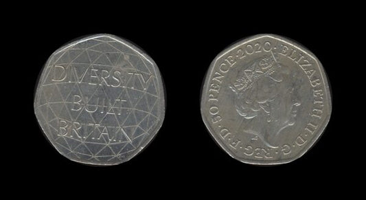 United Kingdom Velika Britanija 50 Pence 2020 – Diverse Britain – Elizabeth II