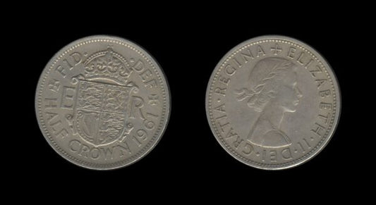 United Kingdom Velika Britanija 1/2 Crown 1961 – Elizabeth II