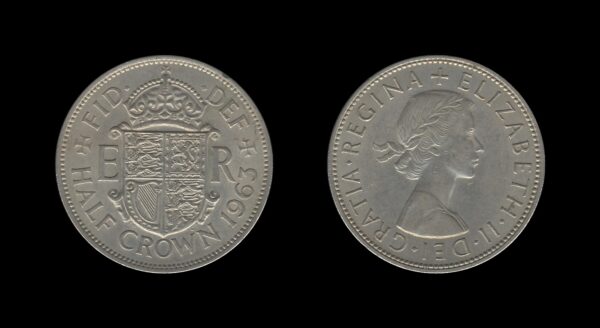 United Kingdom Velika Britanija 1/2 Crown 1963 – Elizabeth II