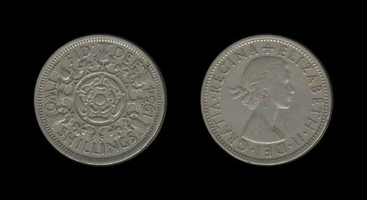 United Kingdom Velika Britanija 2 Shillings 1954 – Elizabeth II