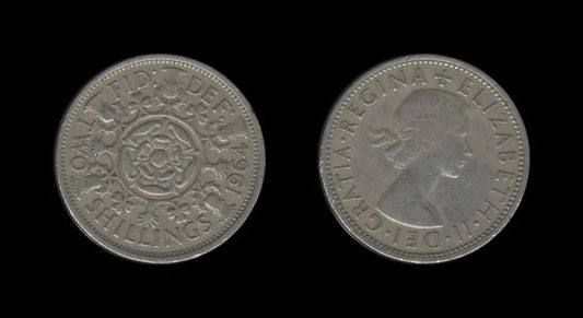 United Kingdom Velika Britanija 2 Shillings 1964 – Elizabeth II