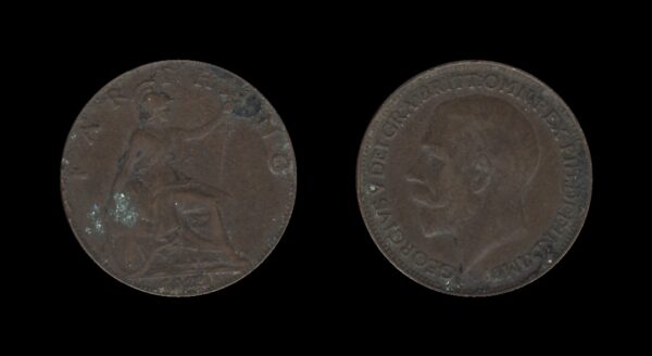 United Kingdom Velika Britanija 1 Farthing 1925 – George V