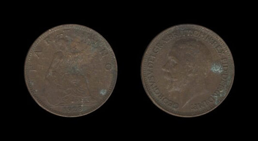 United Kingdom Velika Britanija 1 Farthing 1928 – George V