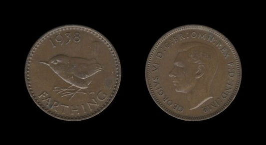 United Kingdom Velika Britanija 1 Farthing 1938 – George VI