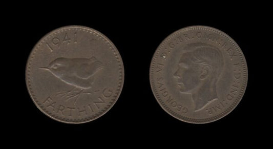 United Kingdom Velika Britanija 1 Farthing 1941 – George VI