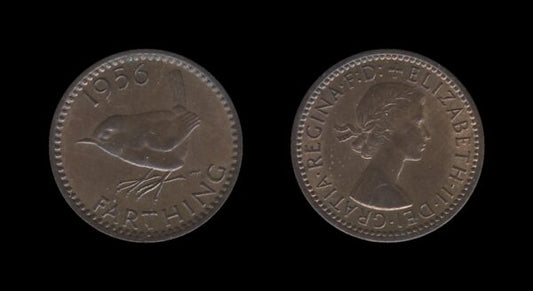 United Kingdom Velika Britanija 1 Farthing 1956 – Elizabeth II