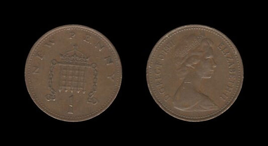 United Kingdom Velika Britanija 1 New Penny 1971 – Elizabeth II