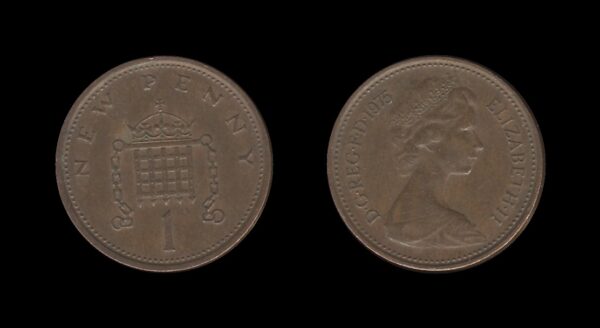 United Kingdom Velika Britanija 1 New Penny 1975 – Elizabeth II