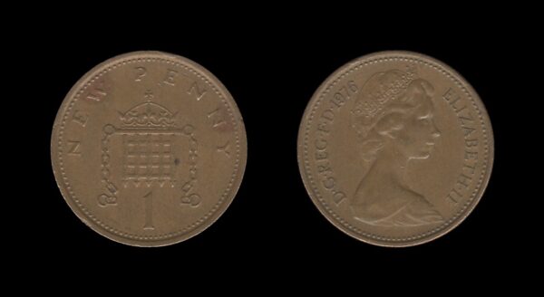 United Kingdom Velika Britanija 1 New Penny 1976 – Elizabeth II