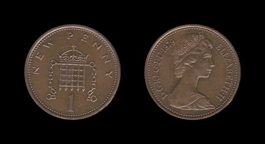 United Kingdom Velika Britanija 1 New Penny 1979 – Elizabeth II