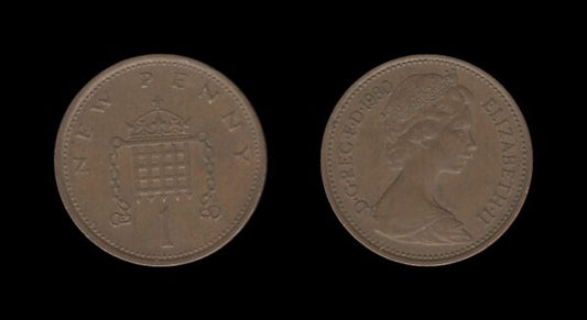 United Kingdom Velika Britanija 1 New Penny 1980 – Elizabeth II