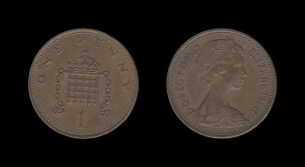 United Kingdom Velika Britanija 1 Penny 1983 – Elizabeth II