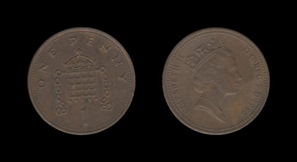 United Kingdom Velika Britanija 1 Penny 1986 – Elizabeth II