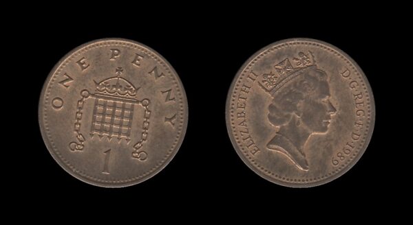 United Kingdom Velika Britanija 1 Penny 1989 – Elizabeth II