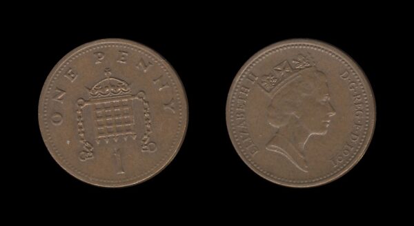 United Kingdom Velika Britanija 1 Penny 1991 – Elizabeth II