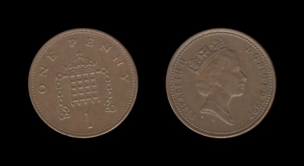 United Kingdom Velika Britanija 1 Penny 1997 – Elizabeth II