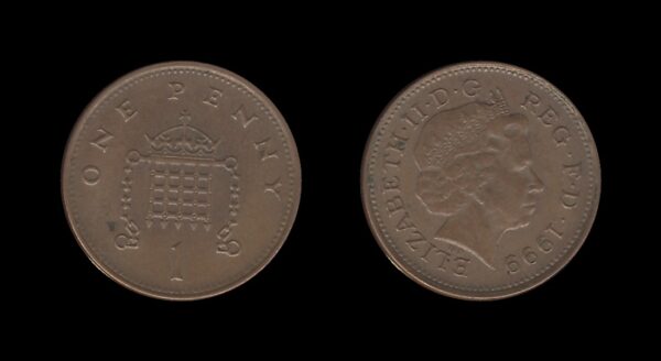 United Kingdom Velika Britanija 1 Penny 1999 – Elizabeth II