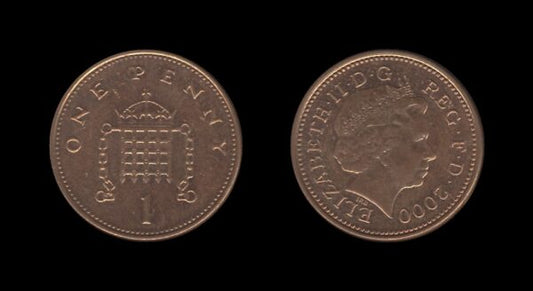 United Kingdom Velika Britanija 1 Penny 2000 – Elizabeth II