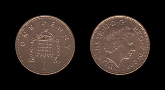 United Kingdom Velika Britanija 1 Penny 2001 – Elizabeth II