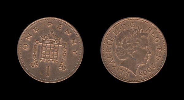 United Kingdom Velika Britanija 1 Penny 2005 – Elizabeth II