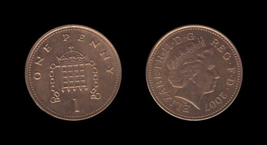 United Kingdom Velika Britanija 1 Penny 2007 – Elizabeth II