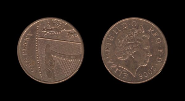 United Kingdom Velika Britanija 1 Penny 2008 – Elizabeth II