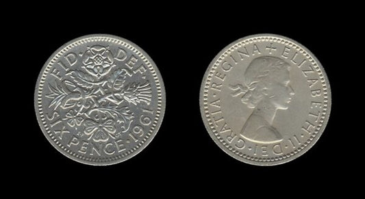 United Kingdom Velika Britanija 6 Pence 1961 – Elizabeth II