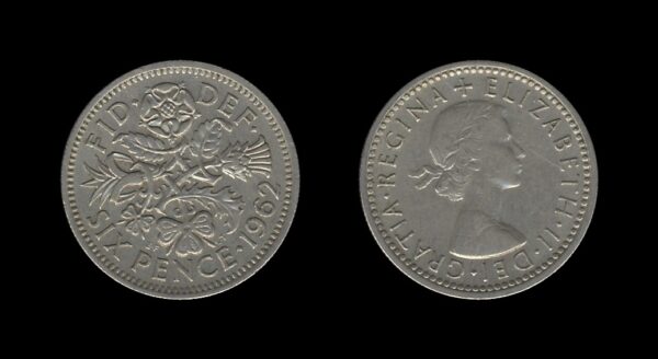 United Kingdom Velika Britanija 6 Pence 1962 – Elizabeth II