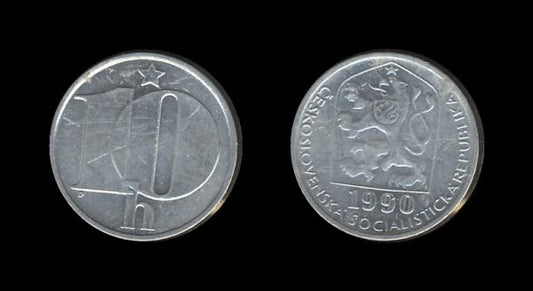 Czechoslovakia Čehoslovačka 10 Haléřů 1990