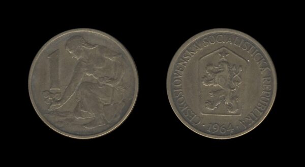 Czechoslovakia Čehoslovačka 1 Koruna 1964