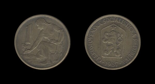 Czechoslovakia Čehoslovačka 1 Koruna 1967