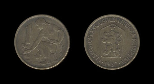 Czechoslovakia Čehoslovačka 1 Koruna 1967