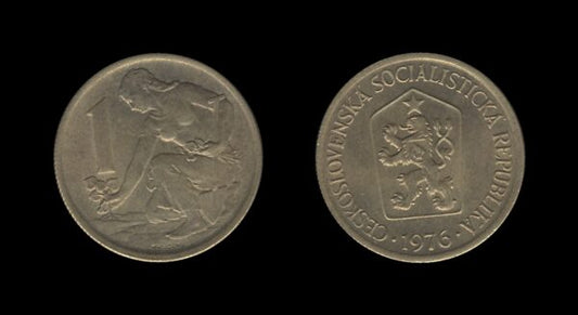 Czechoslovakia Čehoslovačka 1 Koruna 1976