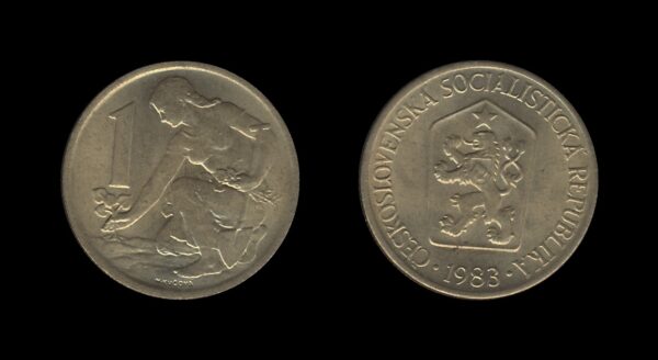 Czechoslovakia Čehoslovačka 1 Koruna 1983