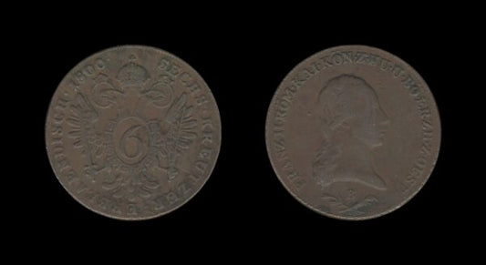 Austria-Hungary Austro-Ugarska Austria 6 Kreutzer 1800 B – Franz II