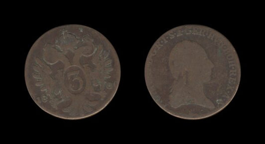 Austria-Hungary Austro-Ugarska Austria 3 Kreutzer 1800 – Franz II